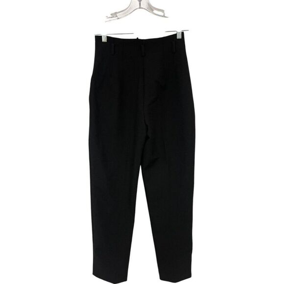 Zara Womens High Waisted Pants Trousers Ankle S Black 9490/590 NWT no belt - Picture 4 of 15